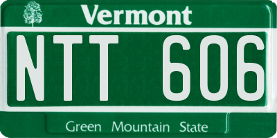 VT license plate NTT606