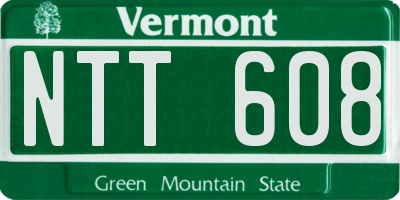 VT license plate NTT608