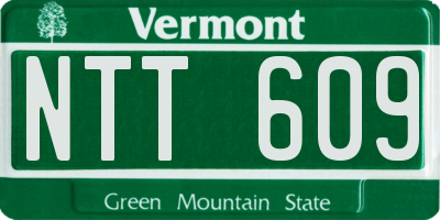 VT license plate NTT609