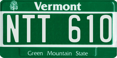 VT license plate NTT610