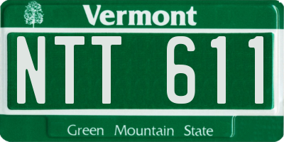 VT license plate NTT611