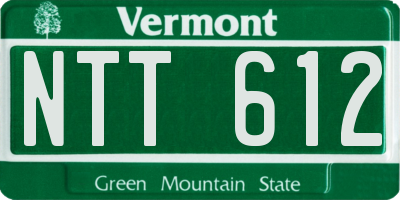 VT license plate NTT612