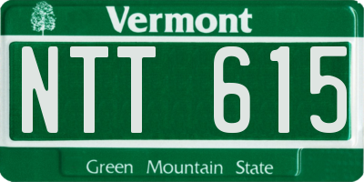 VT license plate NTT615