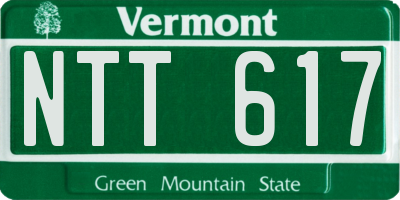 VT license plate NTT617