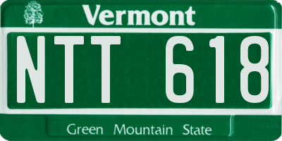 VT license plate NTT618