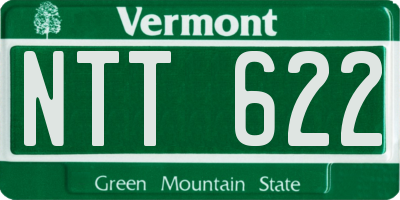 VT license plate NTT622