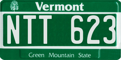 VT license plate NTT623
