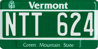 VT license plate NTT624