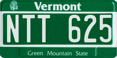 VT license plate NTT625