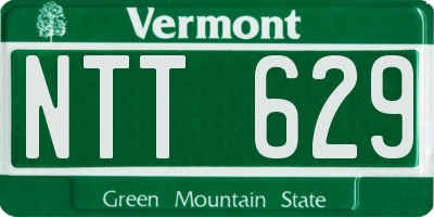 VT license plate NTT629