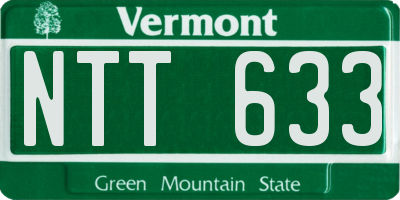 VT license plate NTT633