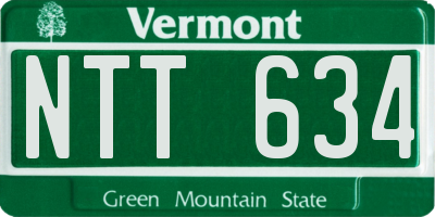 VT license plate NTT634