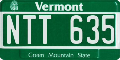 VT license plate NTT635