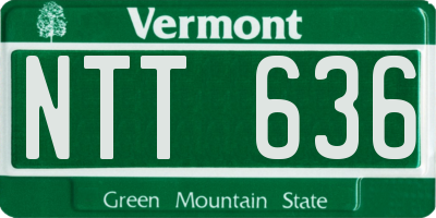 VT license plate NTT636
