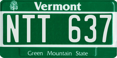 VT license plate NTT637