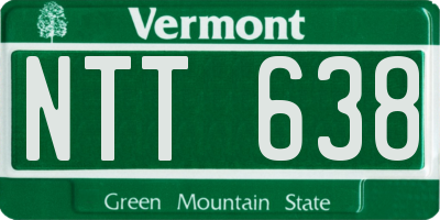 VT license plate NTT638