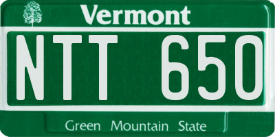 VT license plate NTT650