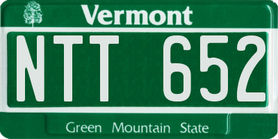 VT license plate NTT652