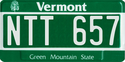 VT license plate NTT657