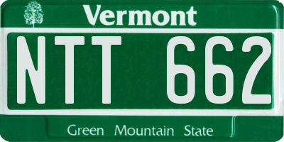 VT license plate NTT662