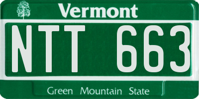 VT license plate NTT663