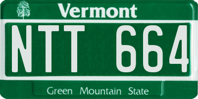 VT license plate NTT664