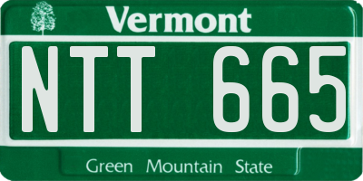 VT license plate NTT665