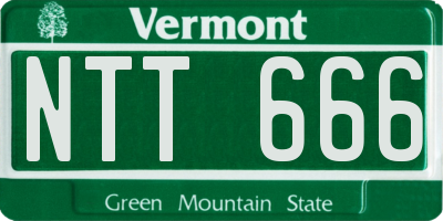 VT license plate NTT666