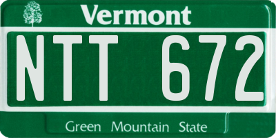 VT license plate NTT672