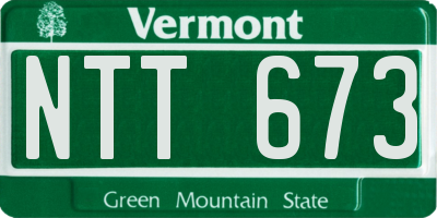 VT license plate NTT673