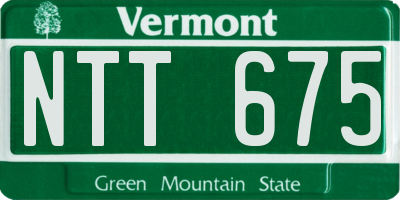 VT license plate NTT675