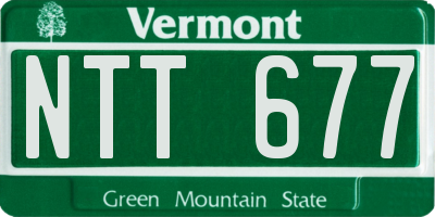 VT license plate NTT677