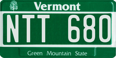 VT license plate NTT680