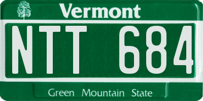 VT license plate NTT684
