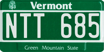 VT license plate NTT685