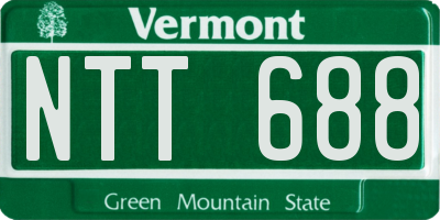 VT license plate NTT688