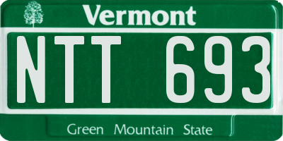 VT license plate NTT693