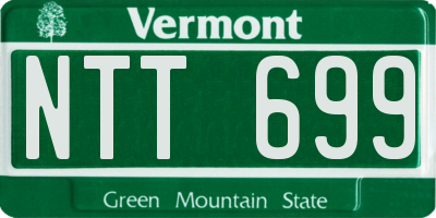 VT license plate NTT699