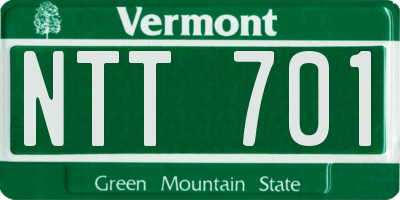 VT license plate NTT701