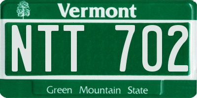 VT license plate NTT702