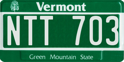VT license plate NTT703