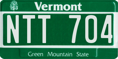 VT license plate NTT704