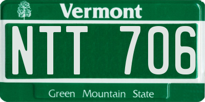 VT license plate NTT706