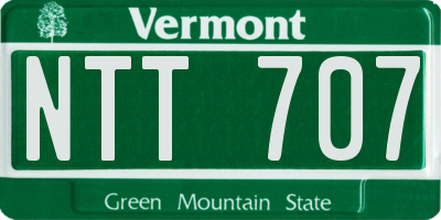 VT license plate NTT707