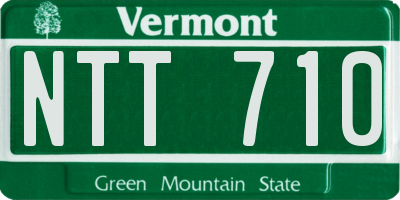 VT license plate NTT710