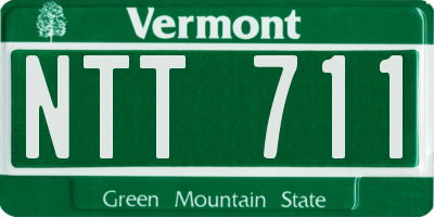 VT license plate NTT711