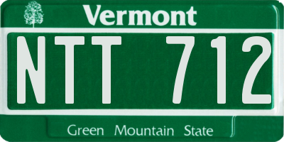 VT license plate NTT712