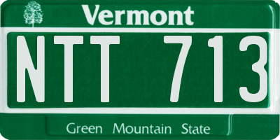 VT license plate NTT713