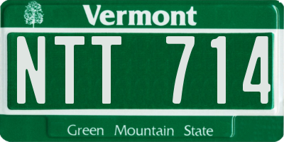 VT license plate NTT714