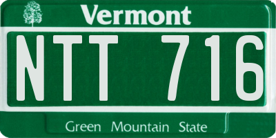 VT license plate NTT716